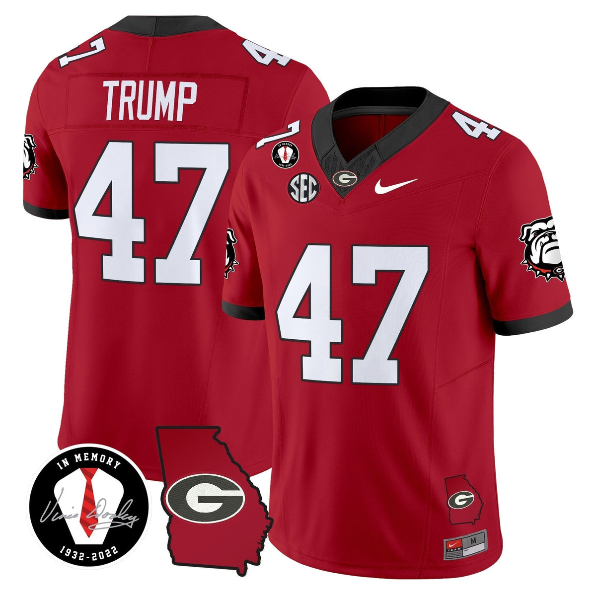 Men's Georgia Bulldogs 2024 Vapor Limited Jersey V5 - Georgia Map - All Stitched