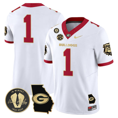 Men's Georgia Bulldogs 2024 Vapor Limited Jersey V5 - Georgia Map - All Stitched