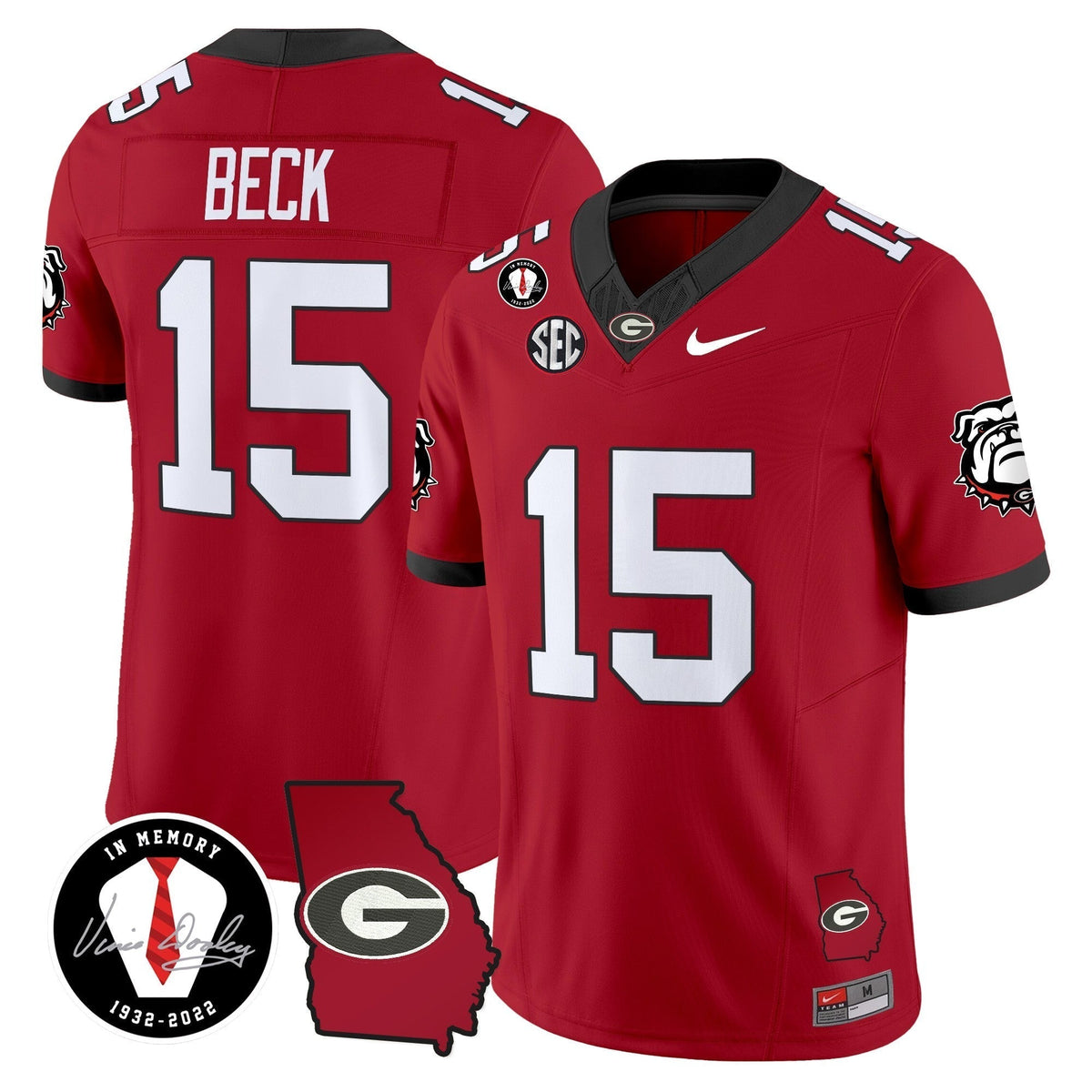 Men's Georgia Bulldogs 2024 Vapor Limited Jersey V5 - Georgia Map - All Stitched