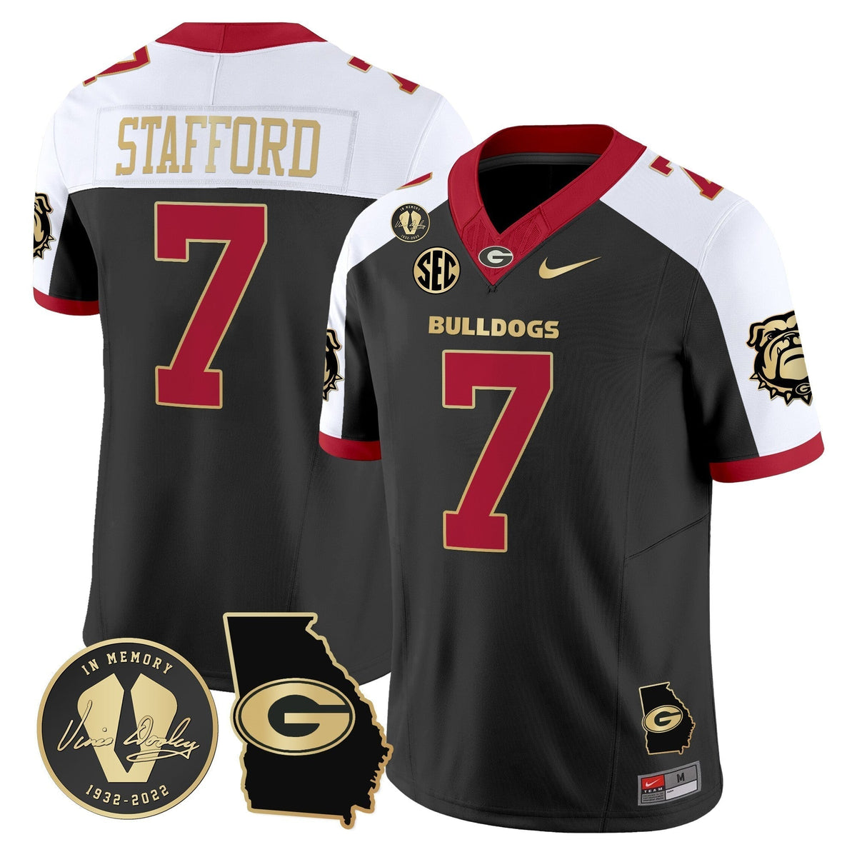 Men's Georgia Bulldogs 2024 Vapor Limited Jersey V5 - Georgia Map - All Stitched