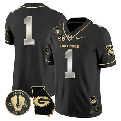 Men's Georgia Bulldogs 2024 Vapor Limited Jersey V5 - Georgia Map - All Stitched