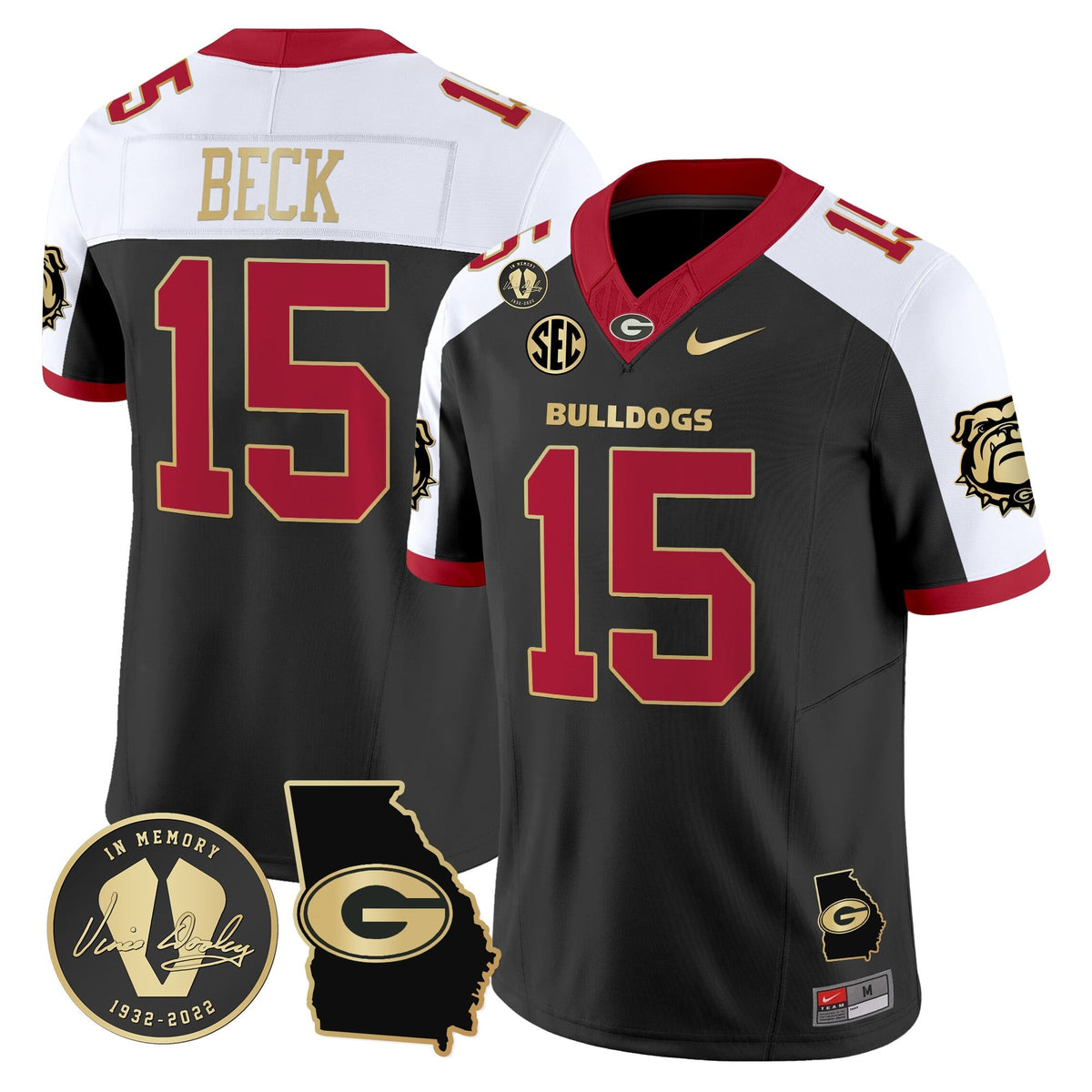 Men's Georgia Bulldogs 2024 Vapor Limited Jersey V5 - Georgia Map - All Stitched