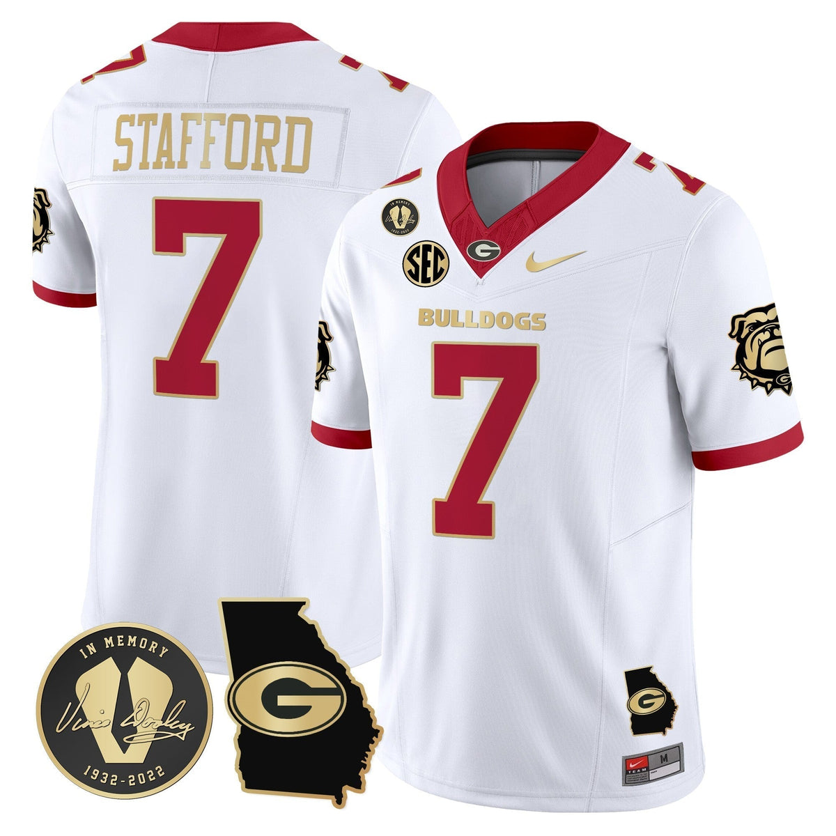 Men's Georgia Bulldogs 2024 Vapor Limited Jersey V5 - Georgia Map - All Stitched