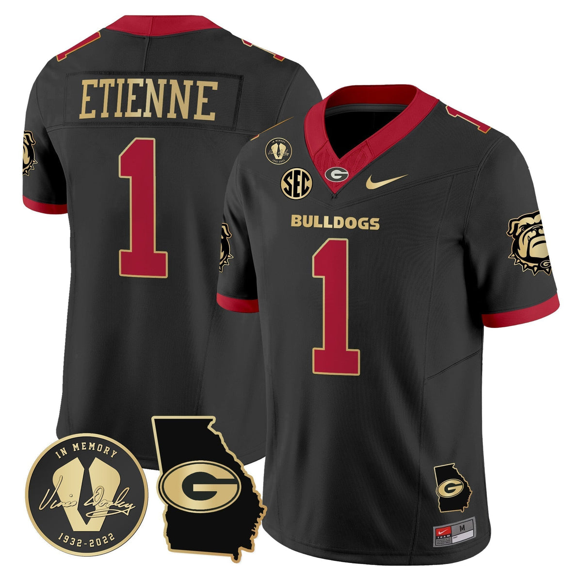 Men's Georgia Bulldogs 2024 Vapor Limited Jersey V5 - Georgia Map - All Stitched