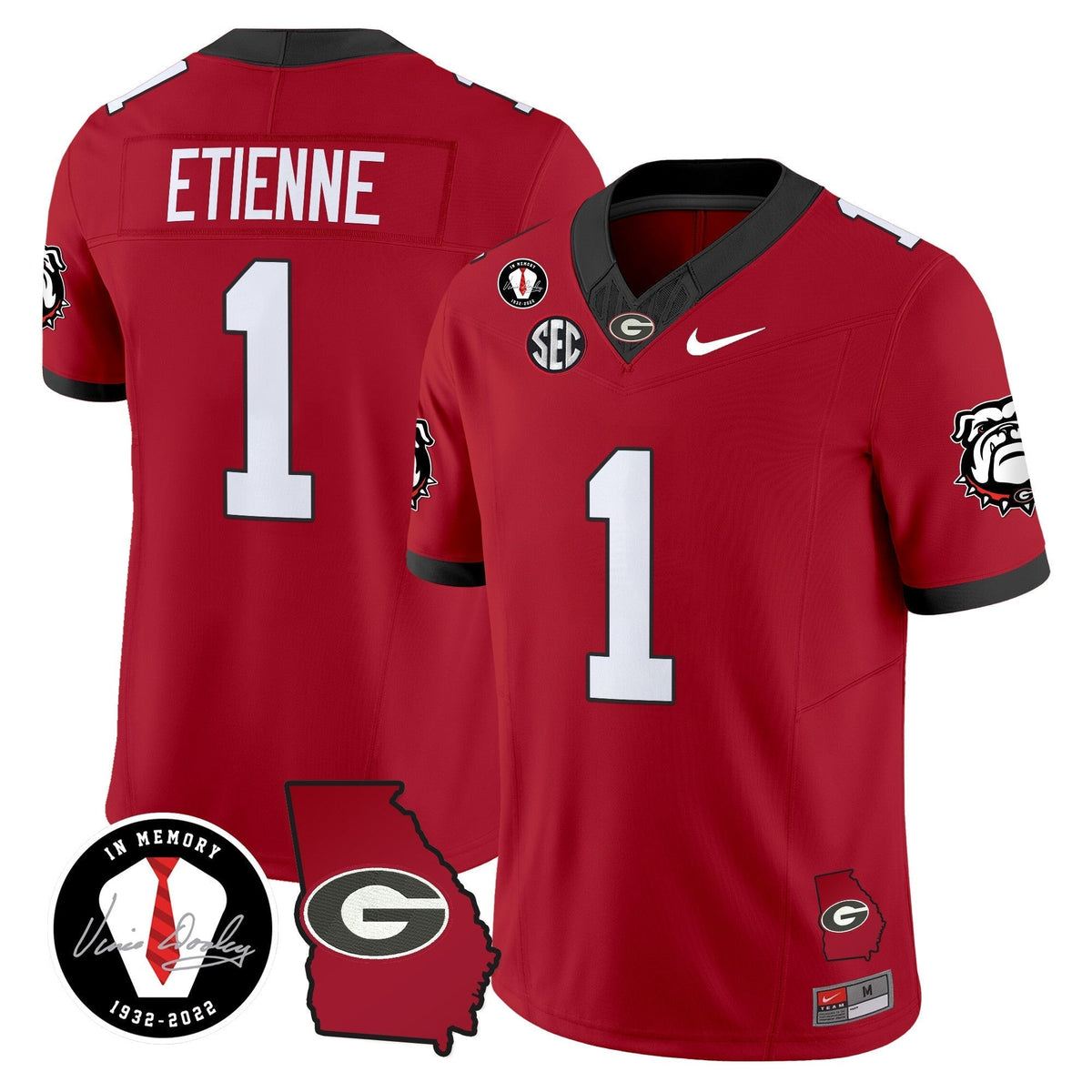 Men's Georgia Bulldogs 2024 Vapor Limited Jersey V5 - Georgia Map - All Stitched