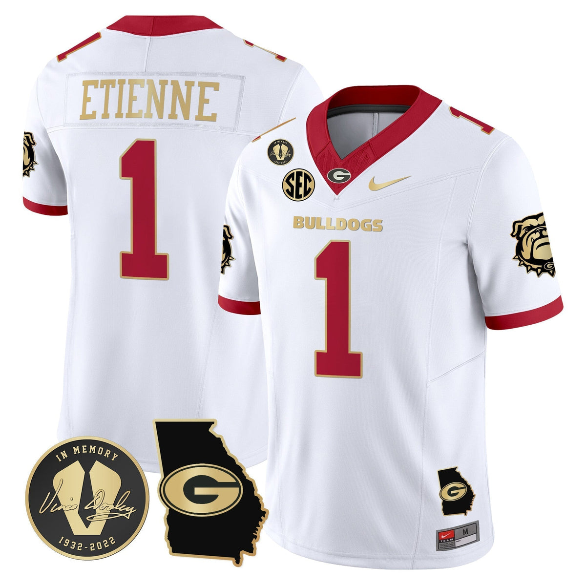Men's Georgia Bulldogs 2024 Vapor Limited Jersey V5 - Georgia Map - All Stitched
