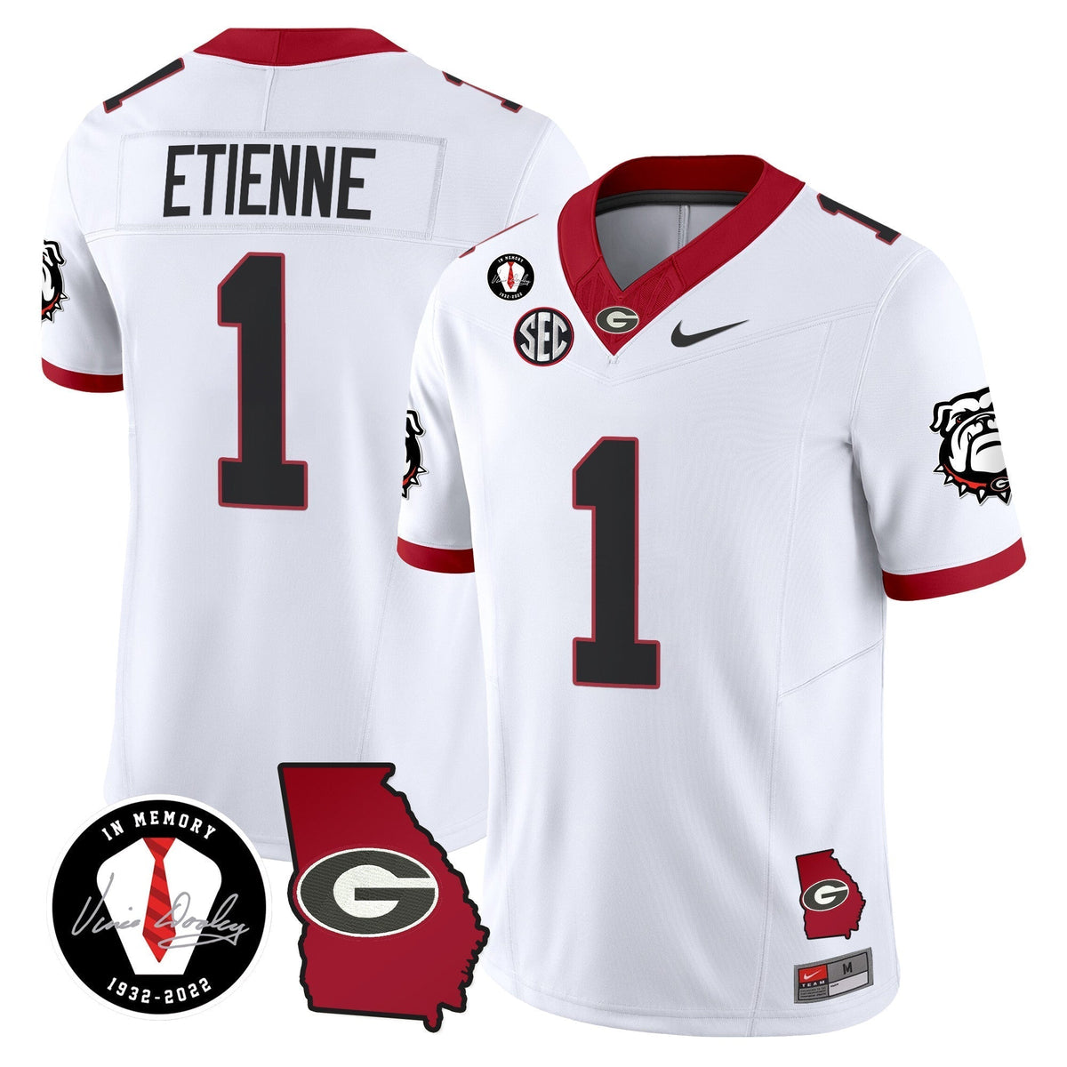Men's Georgia Bulldogs 2024 Vapor Limited Jersey V5 - Georgia Map - All Stitched