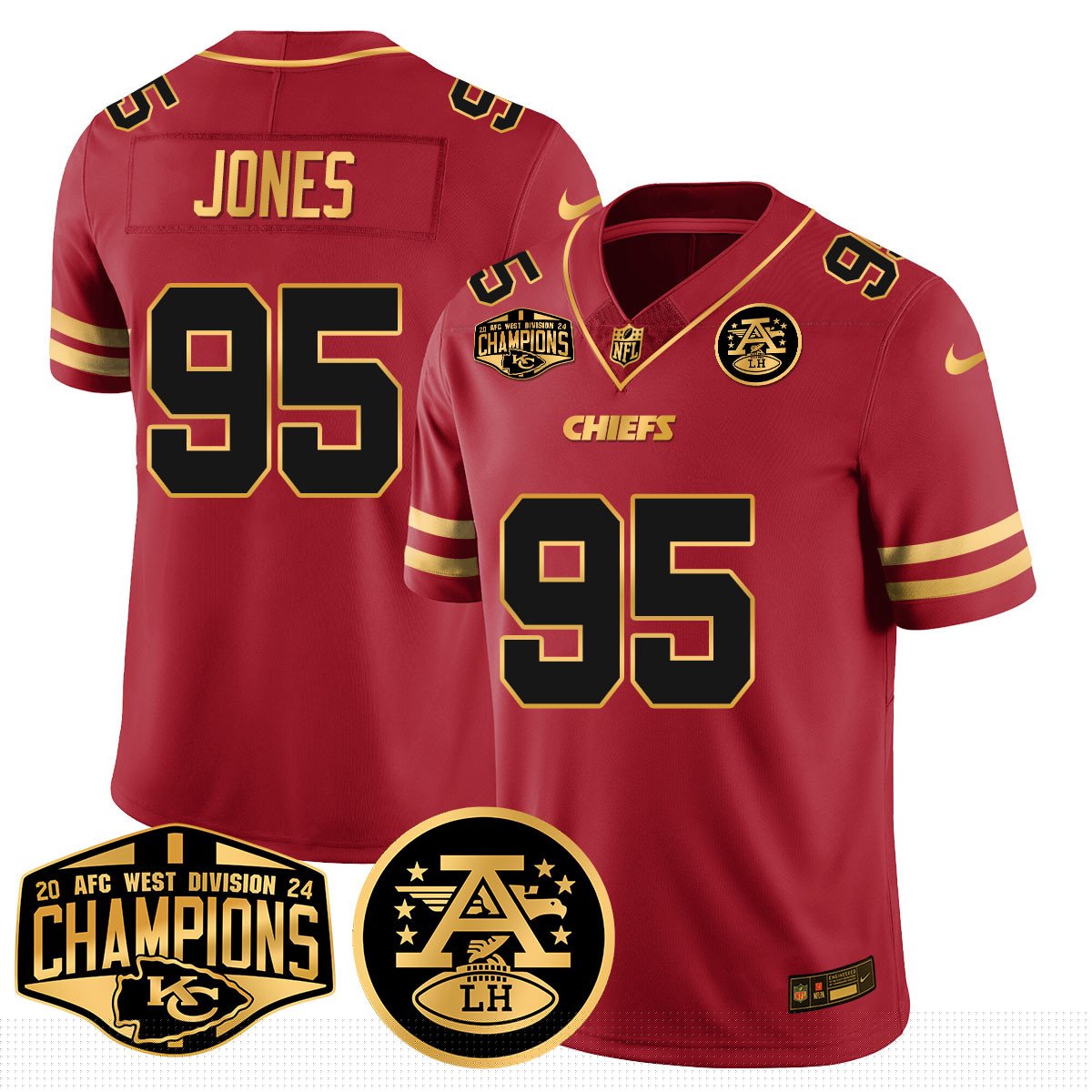Chiefs 2024 AFC West Champs Jersey - Stitched