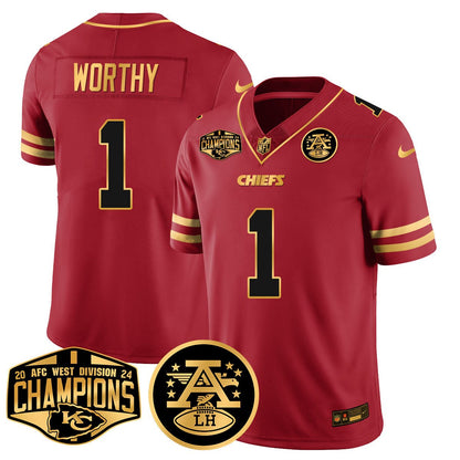 Chiefs 2024 AFC West Champs Jersey - Stitched