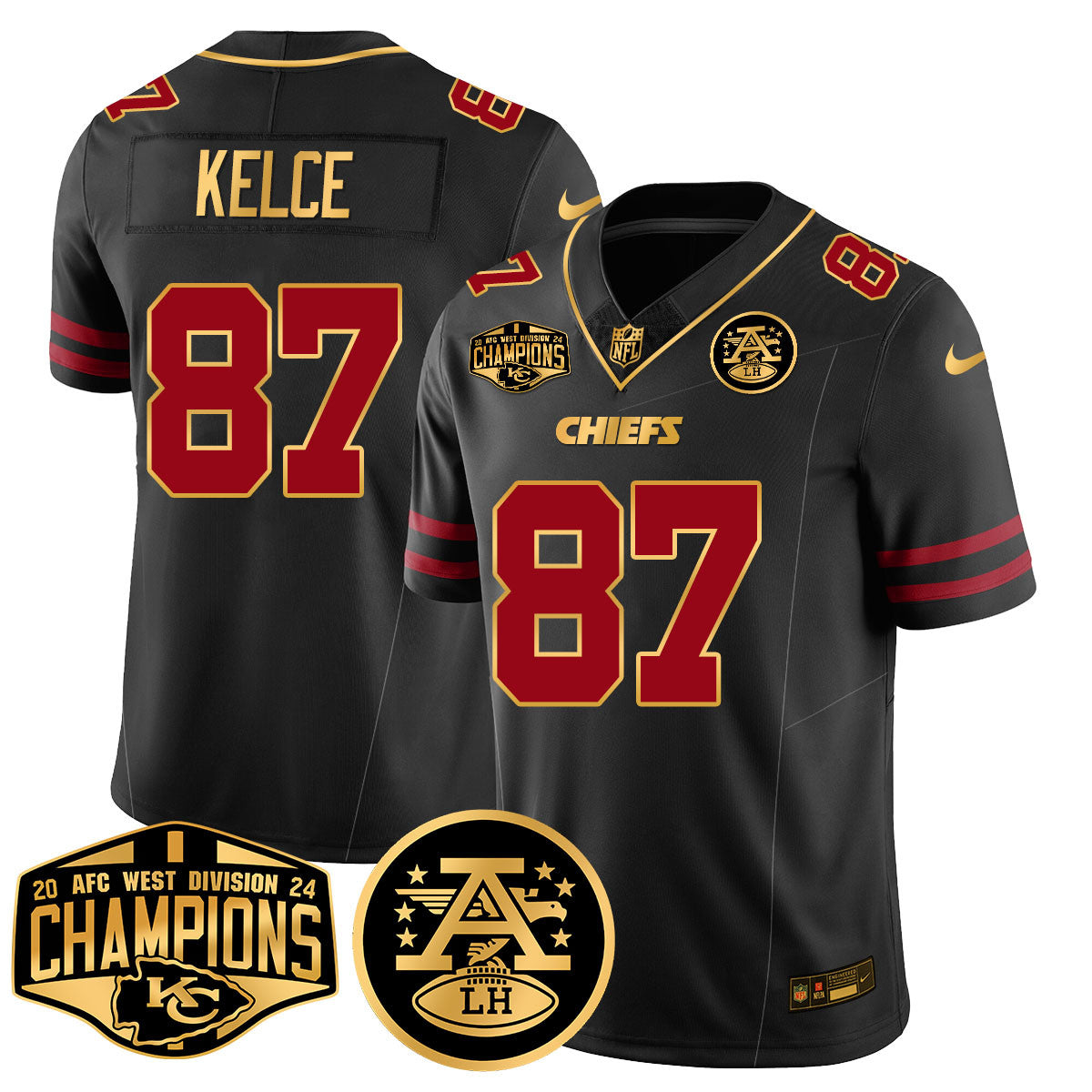 Chiefs 2024 AFC West Champs Jersey - Stitched