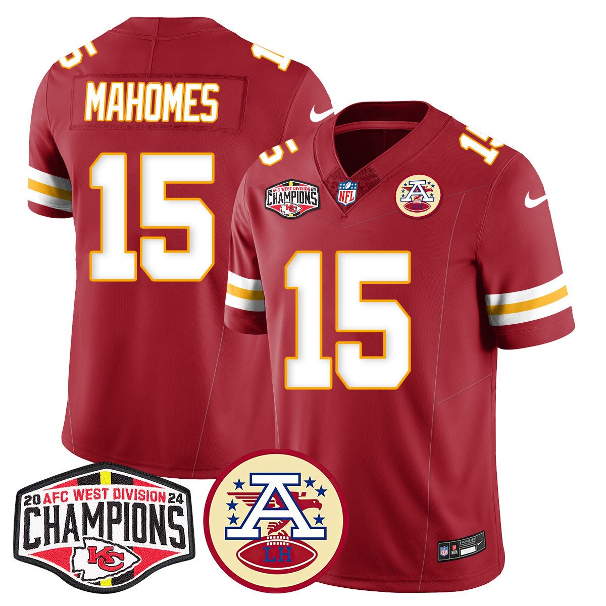 Chiefs 2024 AFC West Champs Jersey - Stitched