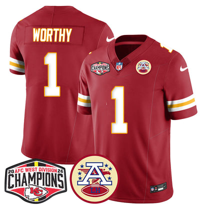 Chiefs 2024 AFC West Champs Jersey - Stitched