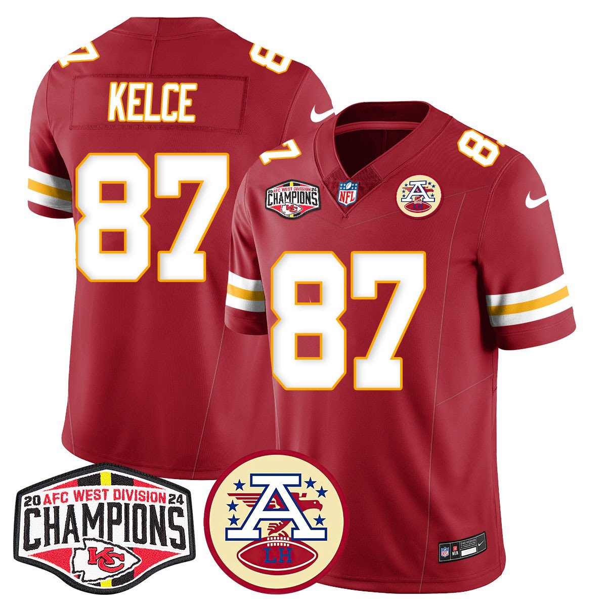 Chiefs 2024 AFC West Champs Jersey - Stitched