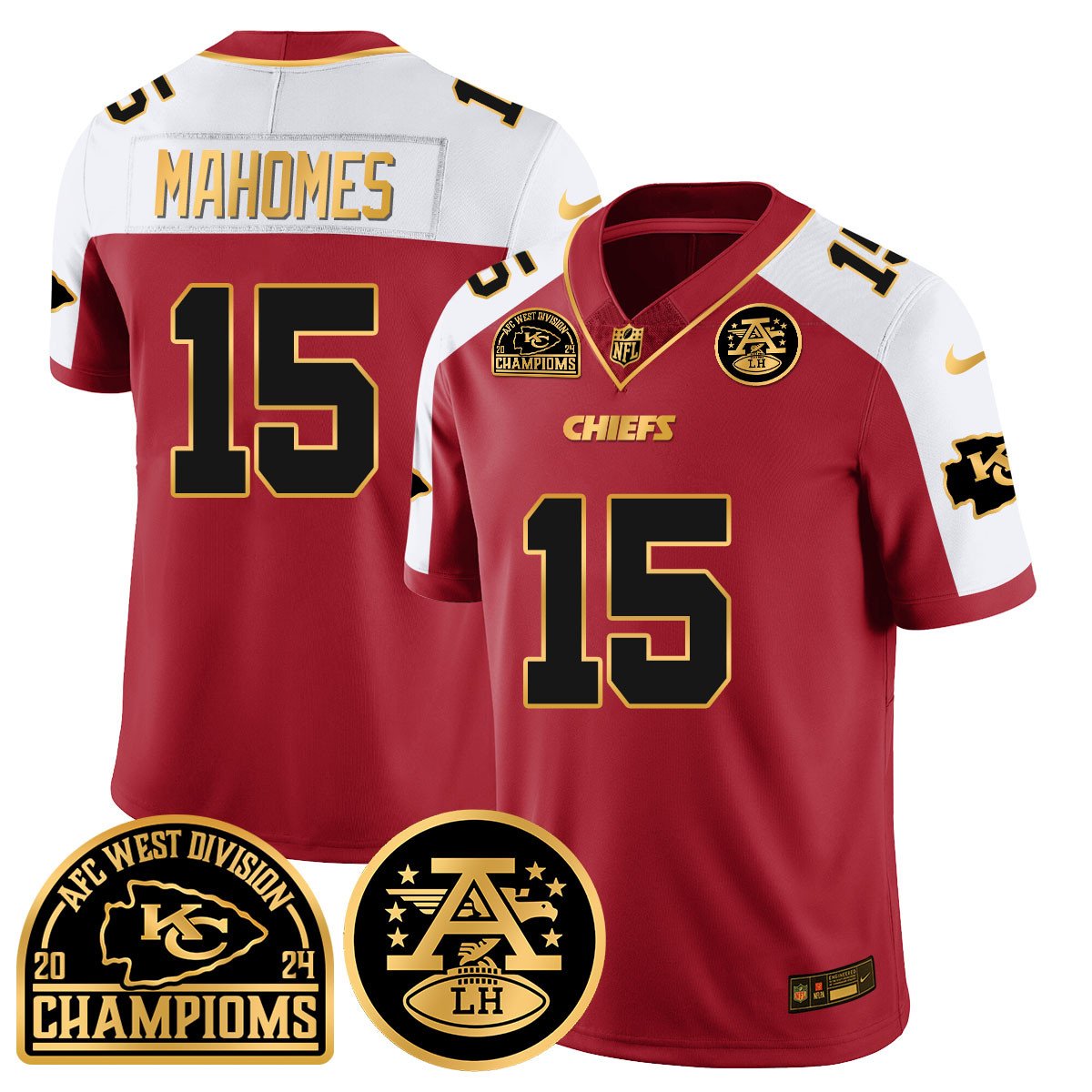 Chiefs 2024 AFC West Champs Jersey - Stitched