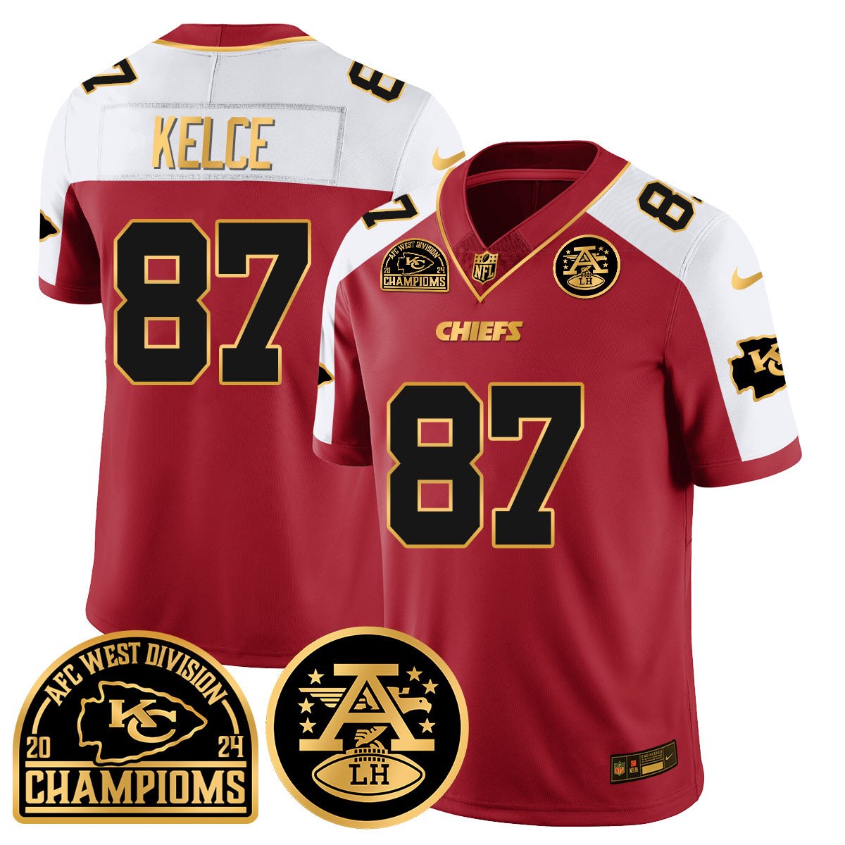 Chiefs 2024 AFC West Champs Jersey - Stitched
