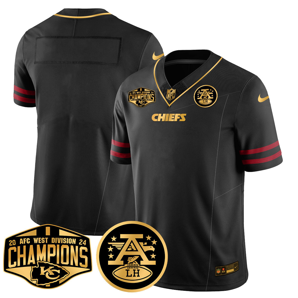 Chiefs 2024 AFC West Champs Jersey - Stitched
