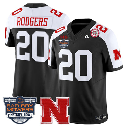 Men's Nebraska Cornhuskers 2025 Pinstripe Bowl Patch Vapor Limited Jersey - All Stitched