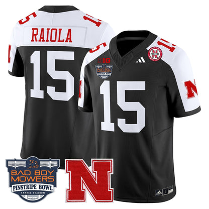 Men's Nebraska Cornhuskers 2025 Pinstripe Bowl Patch Vapor Limited Jersey - All Stitched