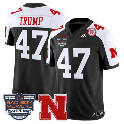 Men's Nebraska Cornhuskers 2025 Pinstripe Bowl Patch Vapor Limited Jersey - All Stitched