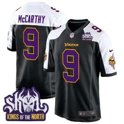Men's Minnesota Vikings King Of The North Patch Throwback Game Jersey - All Stitched