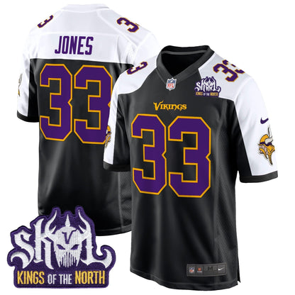 Men's Minnesota Vikings King Of The North Patch Throwback Game Jersey - All Stitched