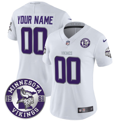 Minnesota Vikings 2024 Vapor Limited Custom Jersey V2 - Est. 1961 Patch - All Stitched