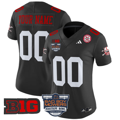 Nebraska Cornhuskers 2025 Pinstripe Bowl Patch Vapor Limited Custom Jersey - All Stitched