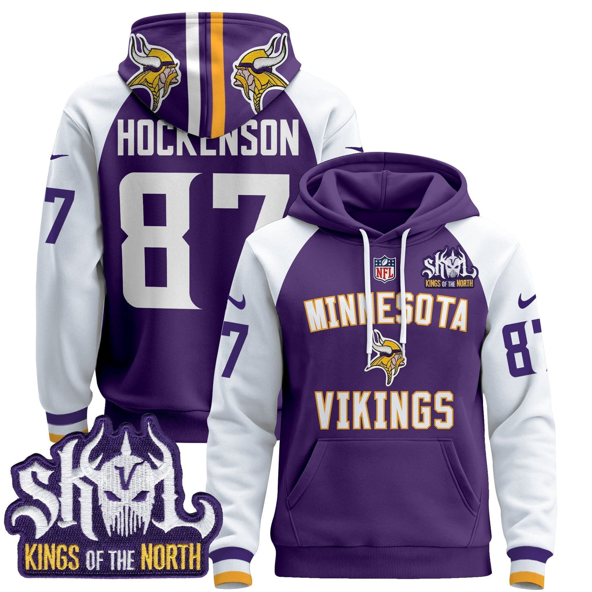 Men's Minnesota Vikings 2024 Pullover Hoodie V4 - All Stitched