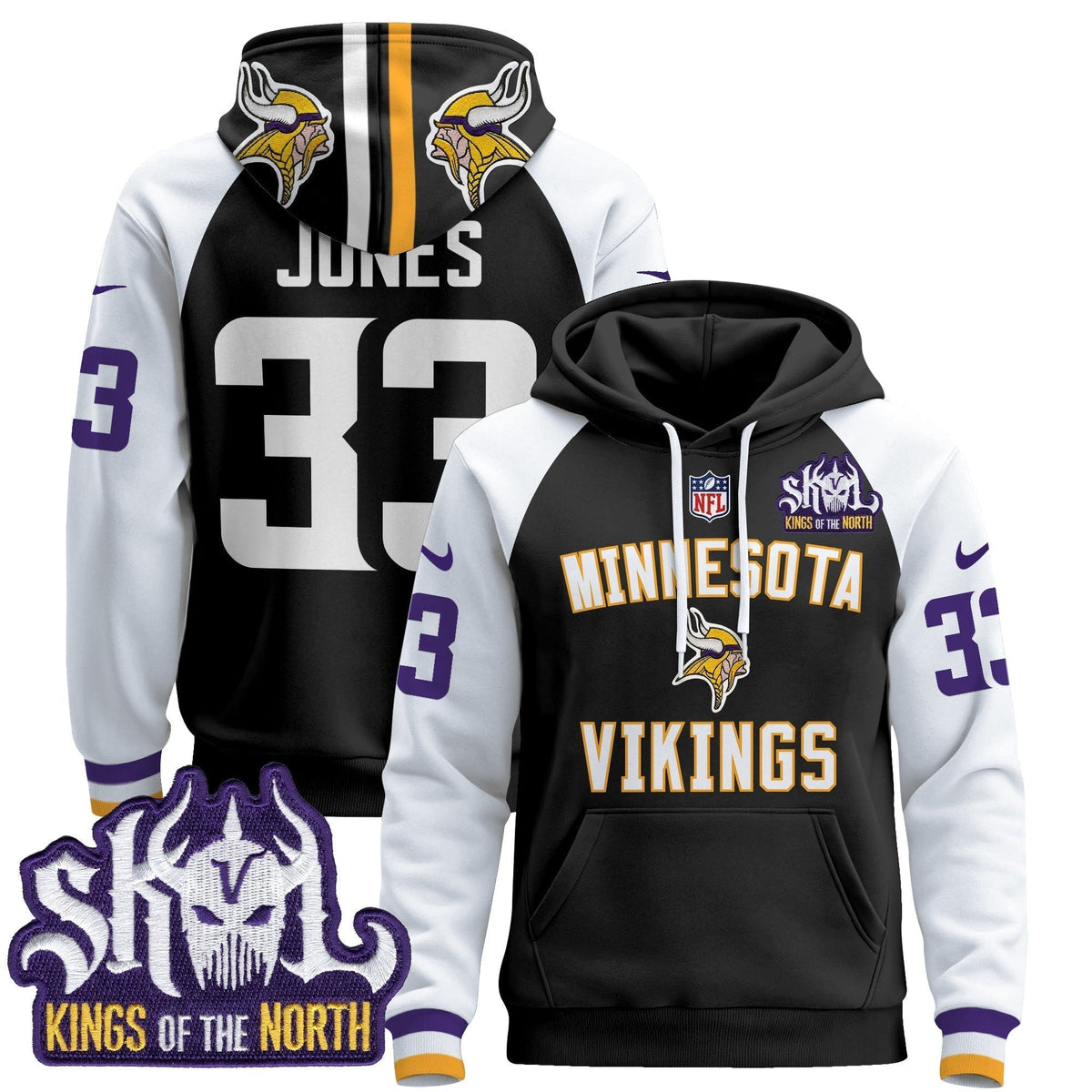 Men's Minnesota Vikings 2024 Pullover Hoodie V4 - All Stitched
