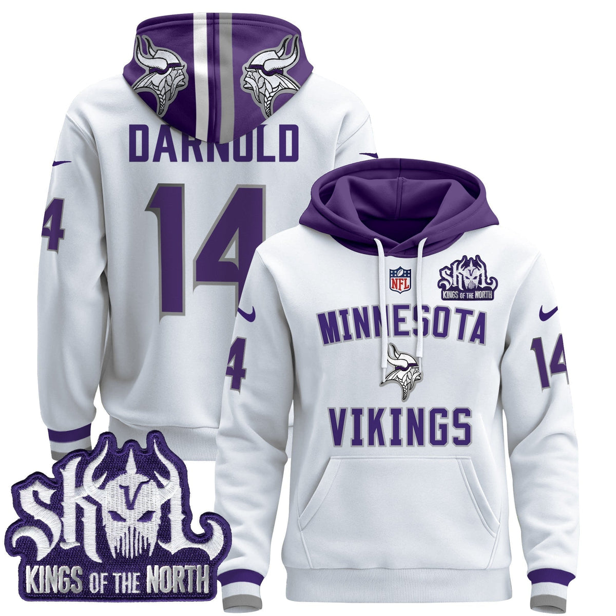Men's Minnesota Vikings 2024 Pullover Hoodie V4 - All Stitched