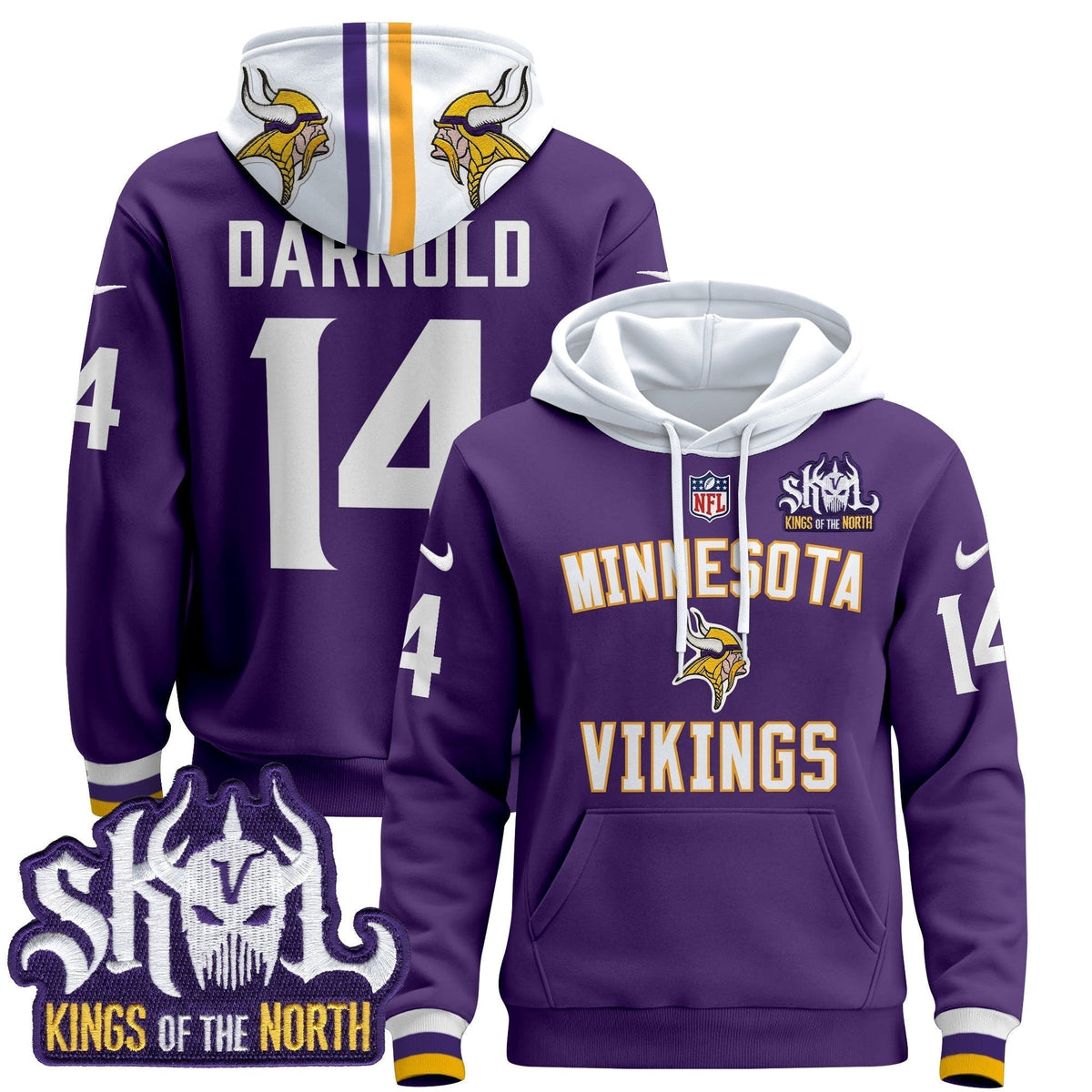 Men's Minnesota Vikings 2024 Pullover Hoodie V4 - All Stitched