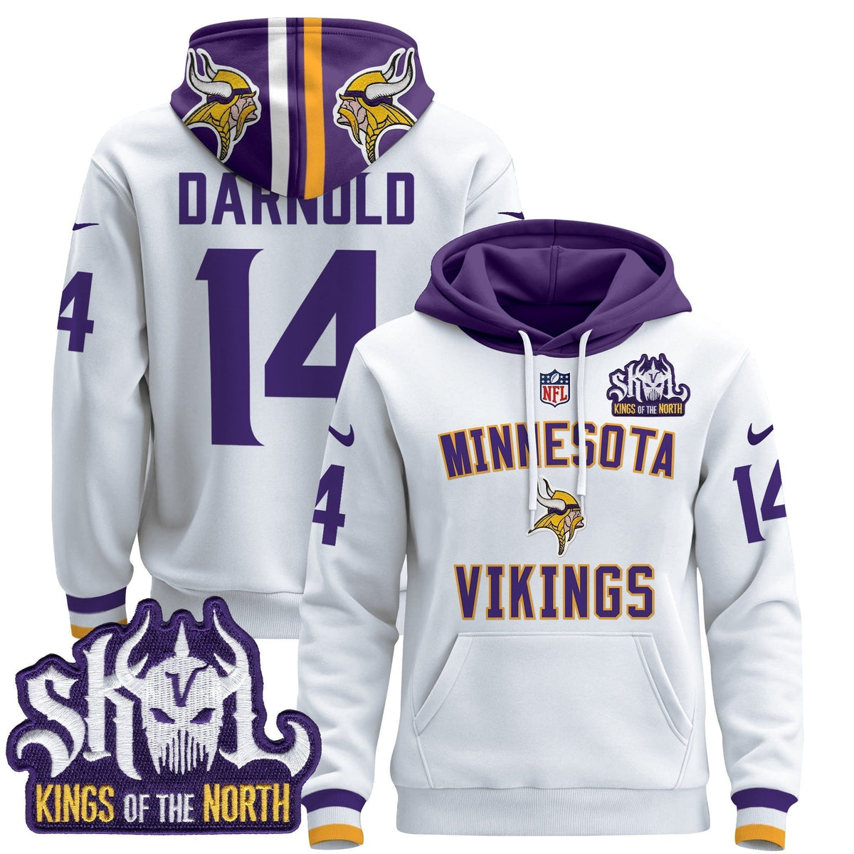 Men's Minnesota Vikings 2024 Pullover Hoodie V4 - All Stitched