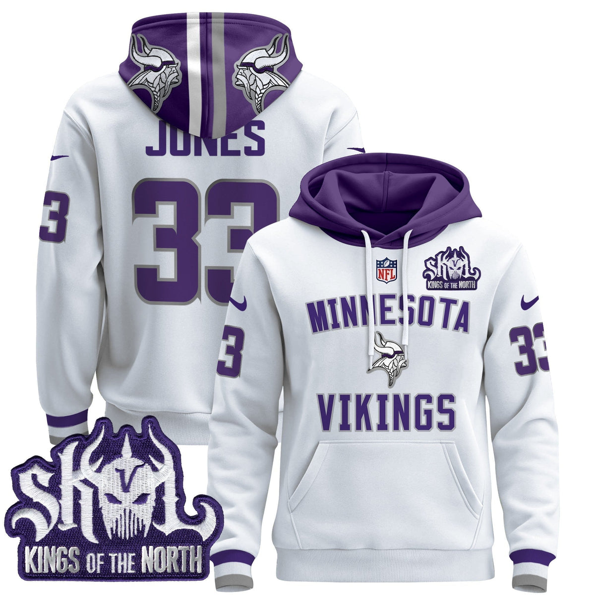 Men's Minnesota Vikings 2024 Pullover Hoodie V4 - All Stitched