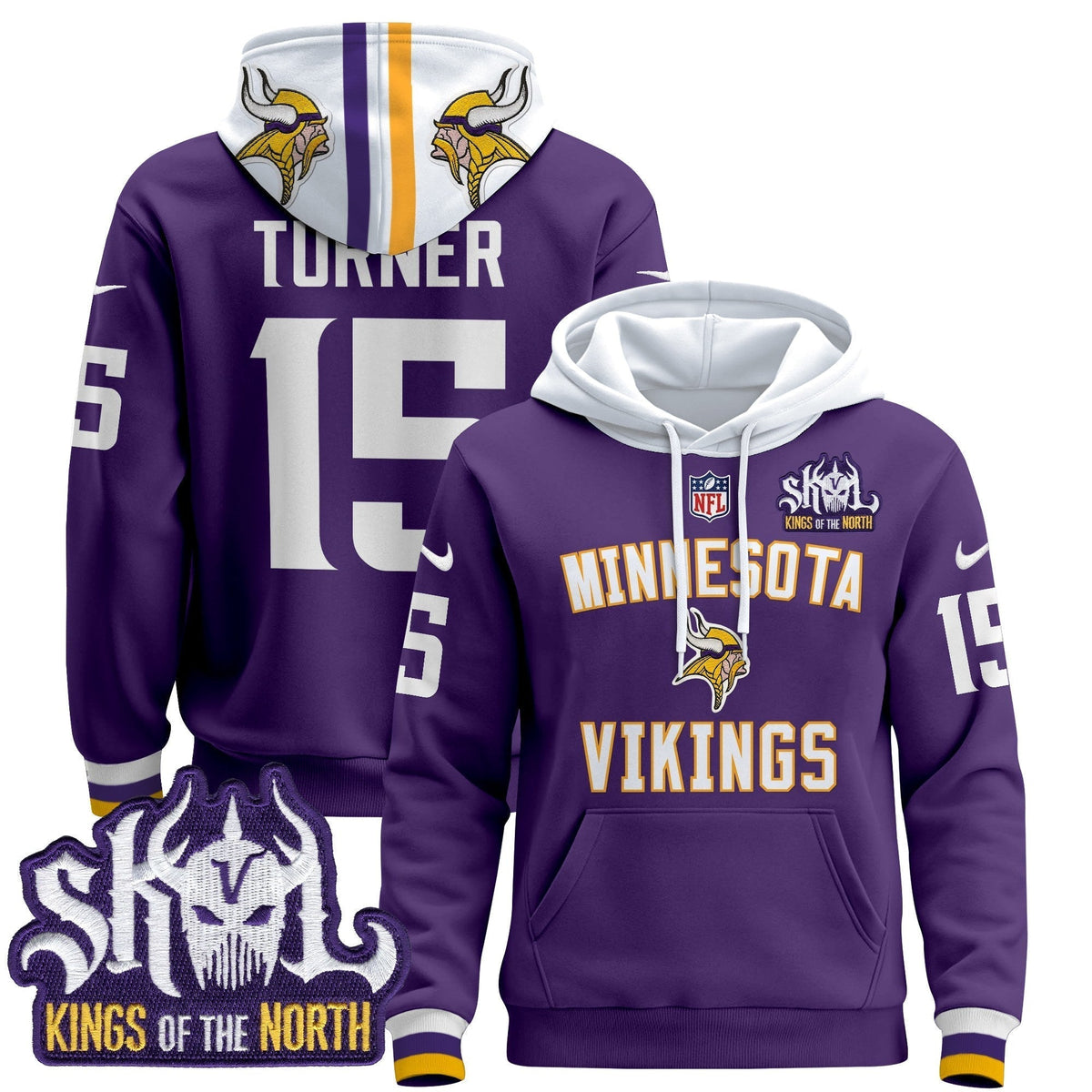 Men's Minnesota Vikings 2024 Pullover Hoodie V4 - All Stitched