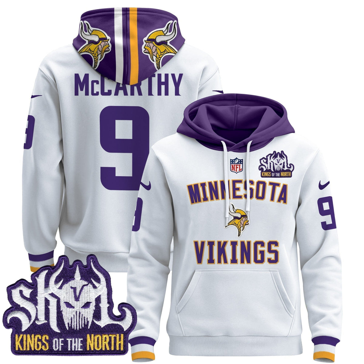 Men's Minnesota Vikings 2024 Pullover Hoodie V4 - All Stitched