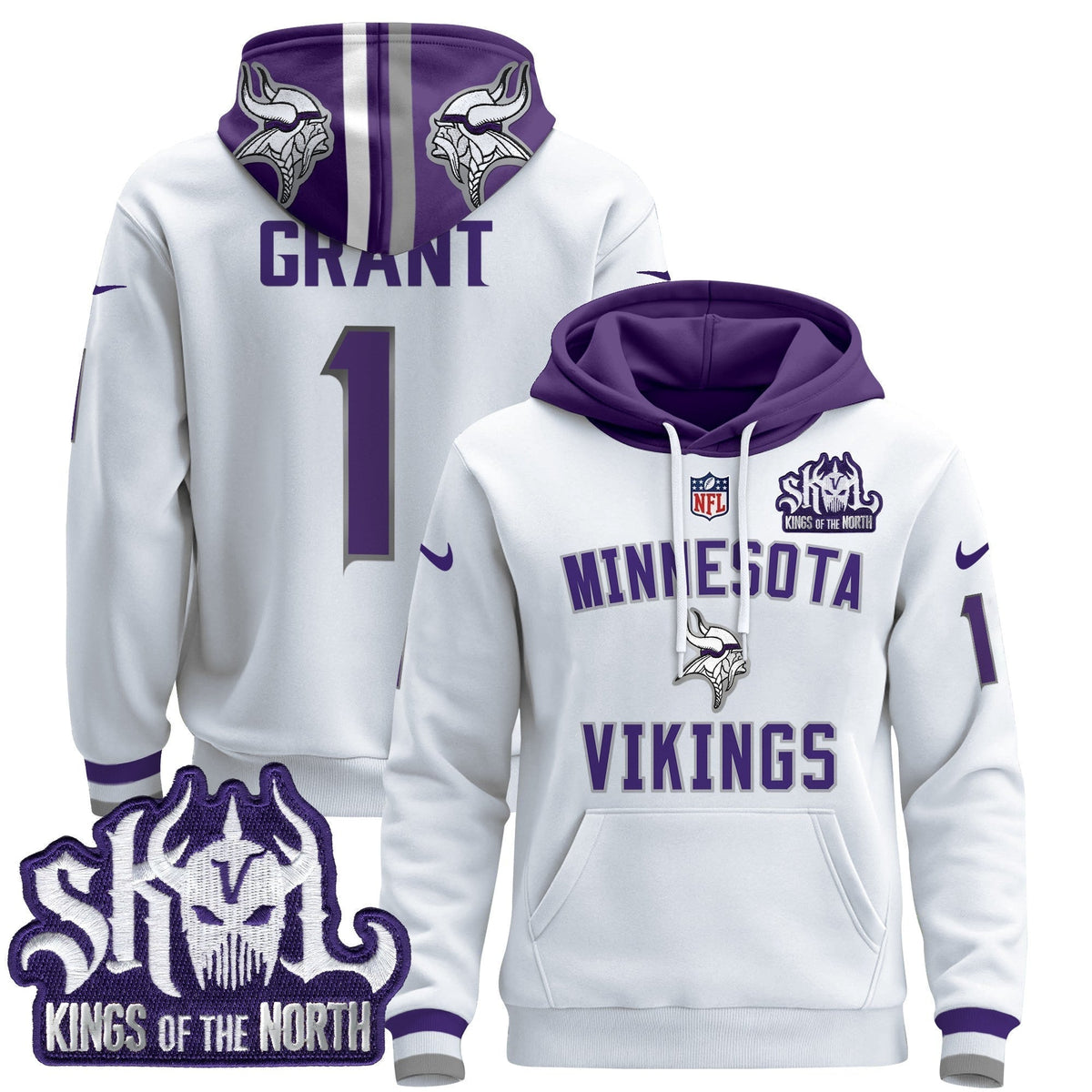 Men's Minnesota Vikings 2024 Pullover Hoodie V4 - All Stitched