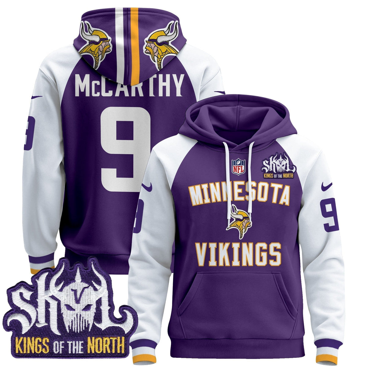 Men's Minnesota Vikings 2024 Pullover Hoodie V4 - All Stitched