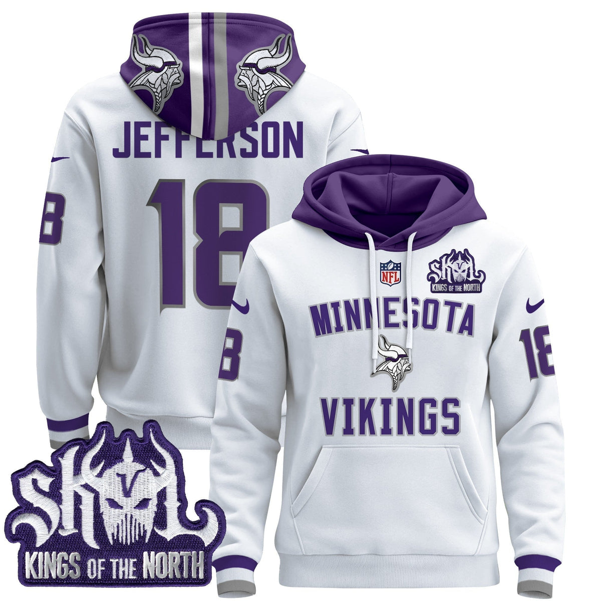 Men's Minnesota Vikings 2024 Pullover Hoodie V4 - All Stitched