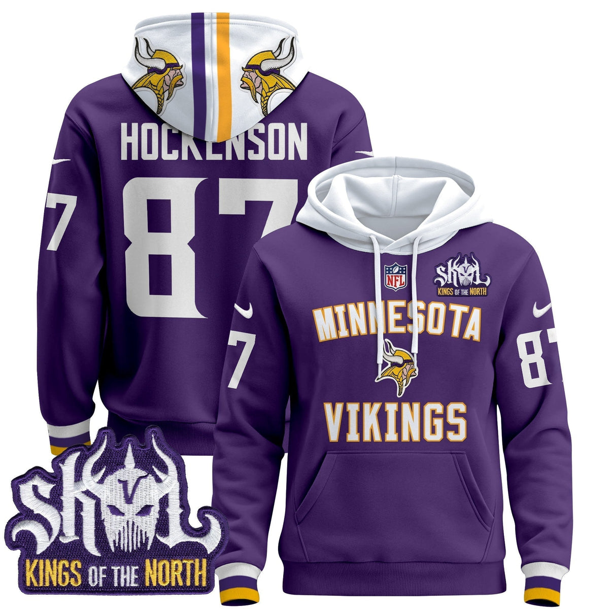 Men's Minnesota Vikings 2024 Pullover Hoodie V4 - All Stitched