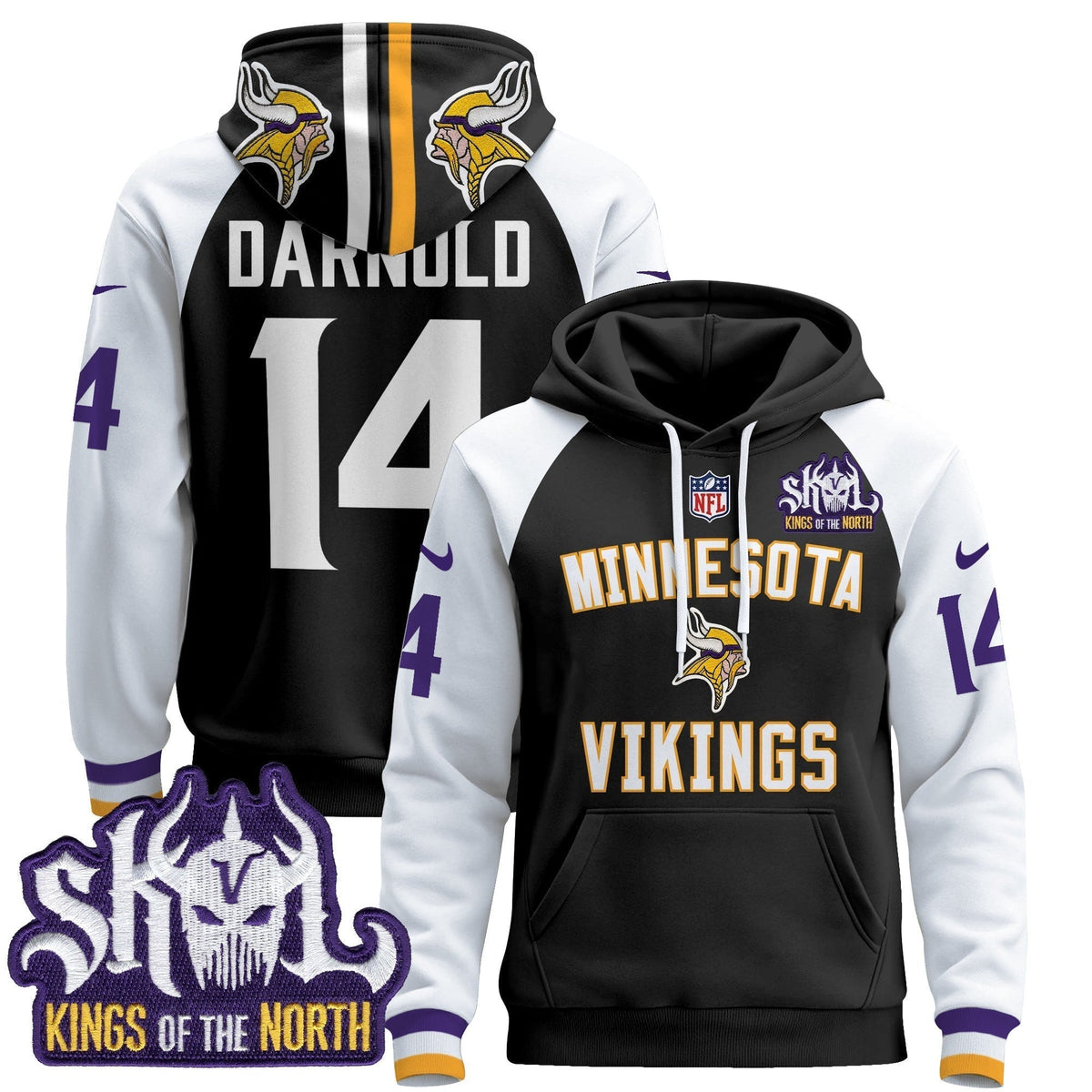 Men's Minnesota Vikings 2024 Pullover Hoodie V4 - All Stitched