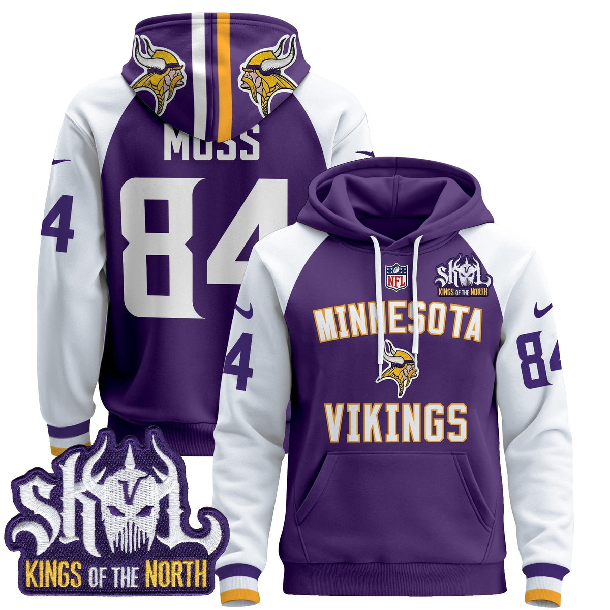 Men's Minnesota Vikings 2024 Pullover Hoodie V4 - All Stitched
