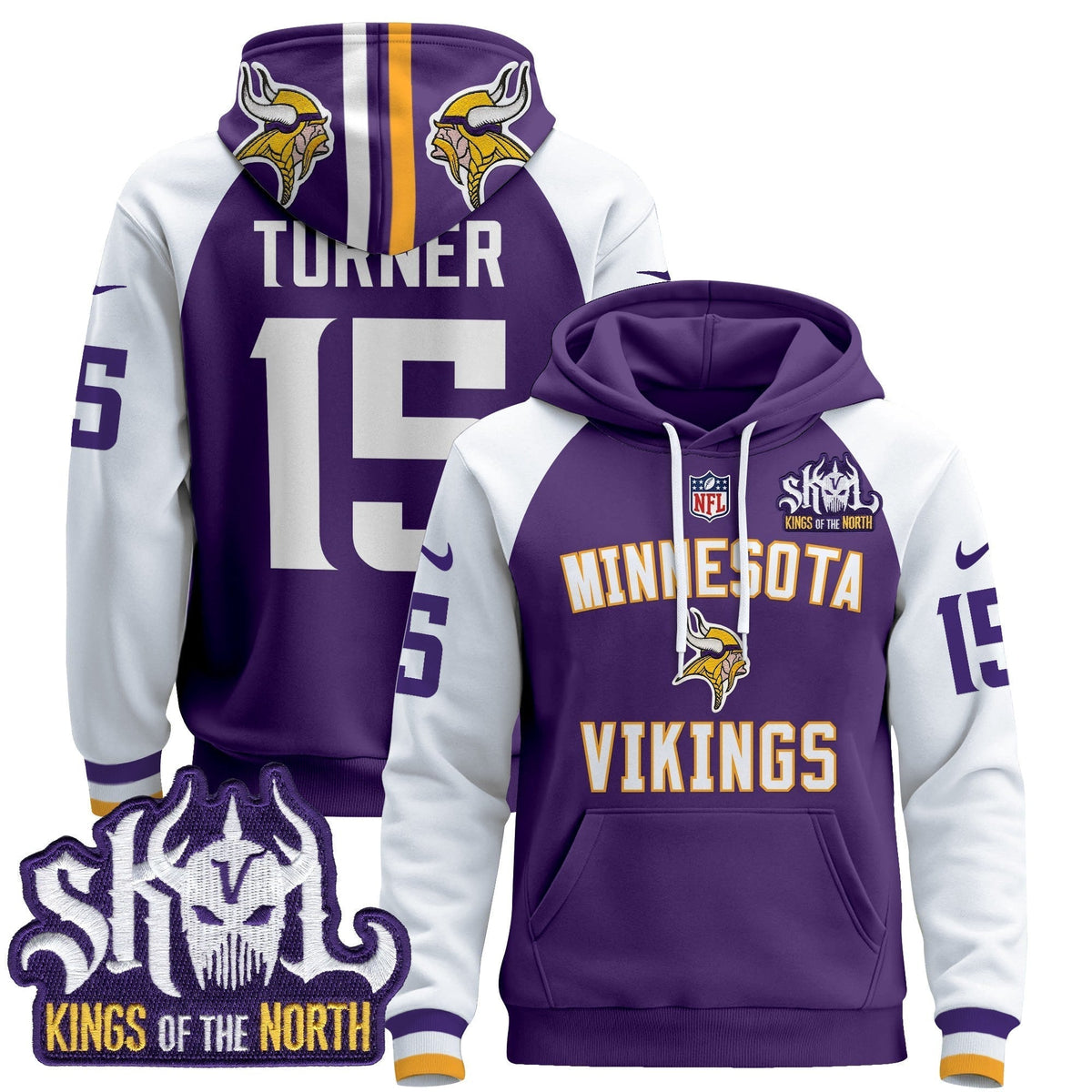 Men's Minnesota Vikings 2024 Pullover Hoodie V4 - All Stitched