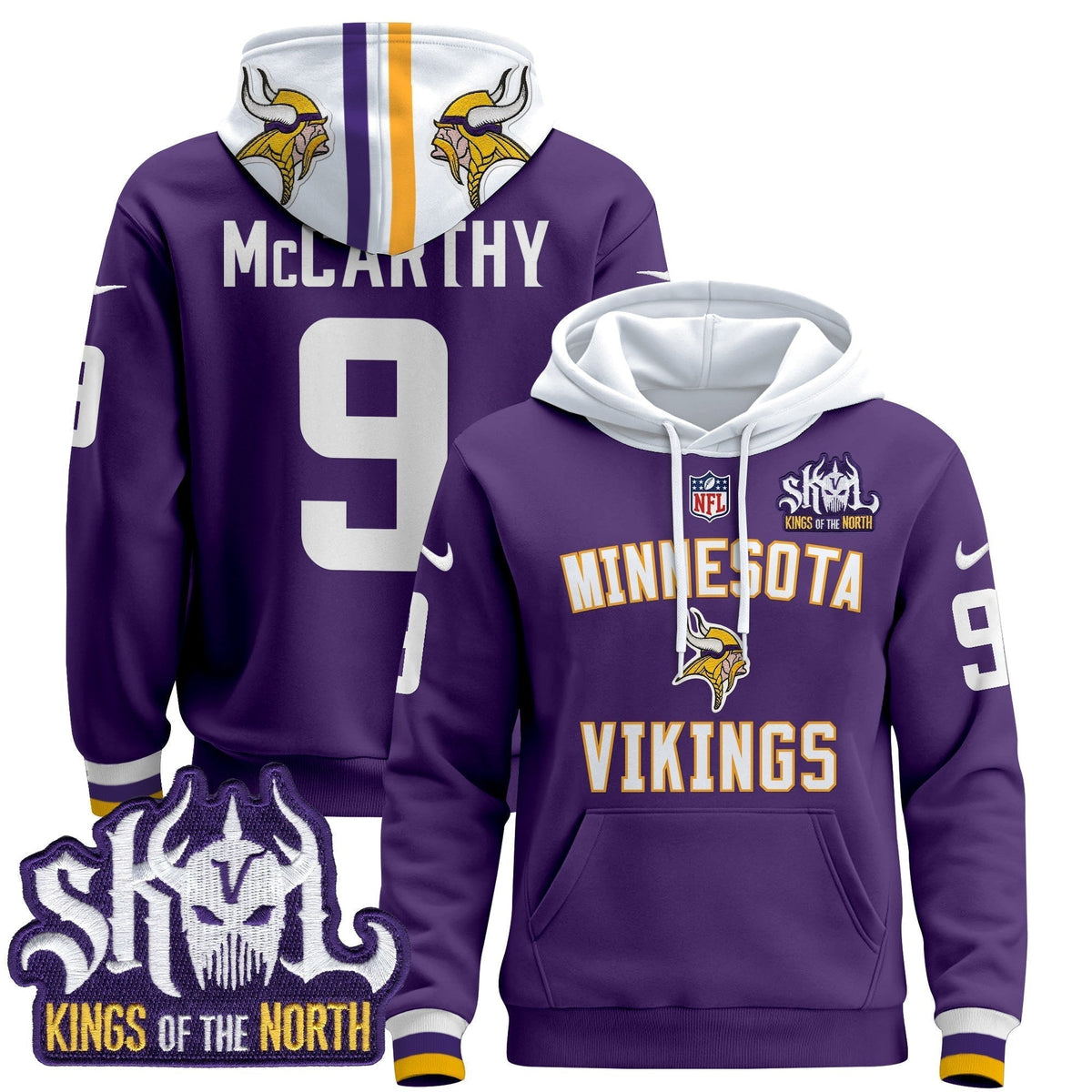 Men's Minnesota Vikings 2024 Pullover Hoodie V4 - All Stitched