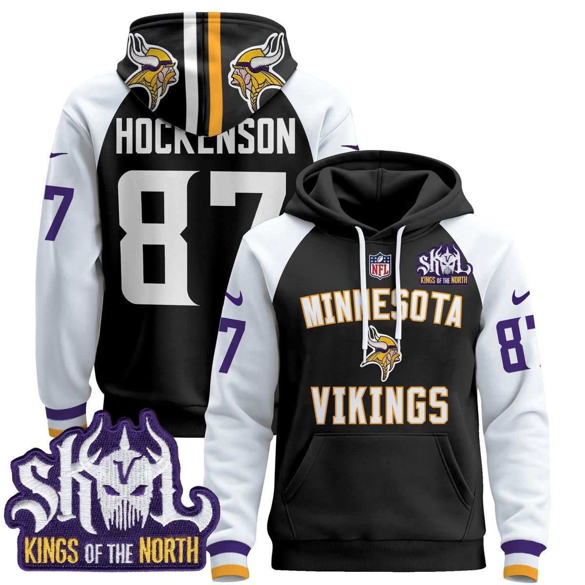 Men's Minnesota Vikings 2024 Pullover Hoodie V4 - All Stitched