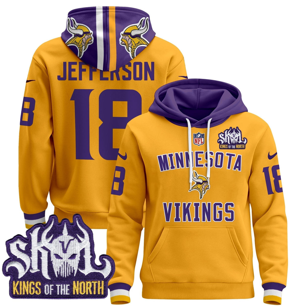 Men's Minnesota Vikings 2024 Pullover Hoodie V4 - All Stitched