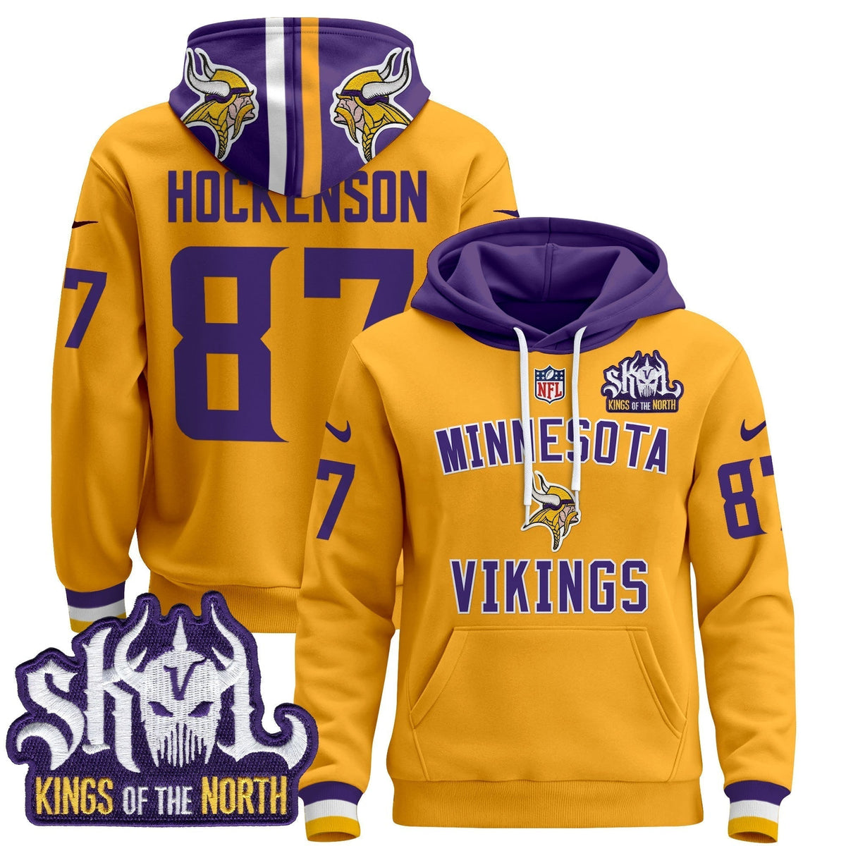 Men's Minnesota Vikings 2024 Pullover Hoodie V4 - All Stitched