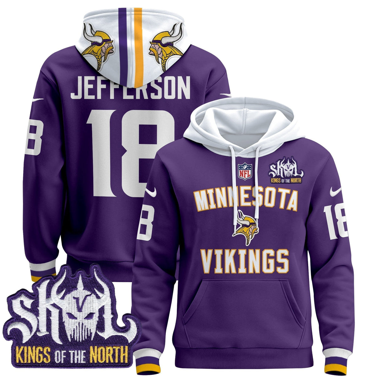 Men's Minnesota Vikings 2024 Pullover Hoodie V4 - All Stitched