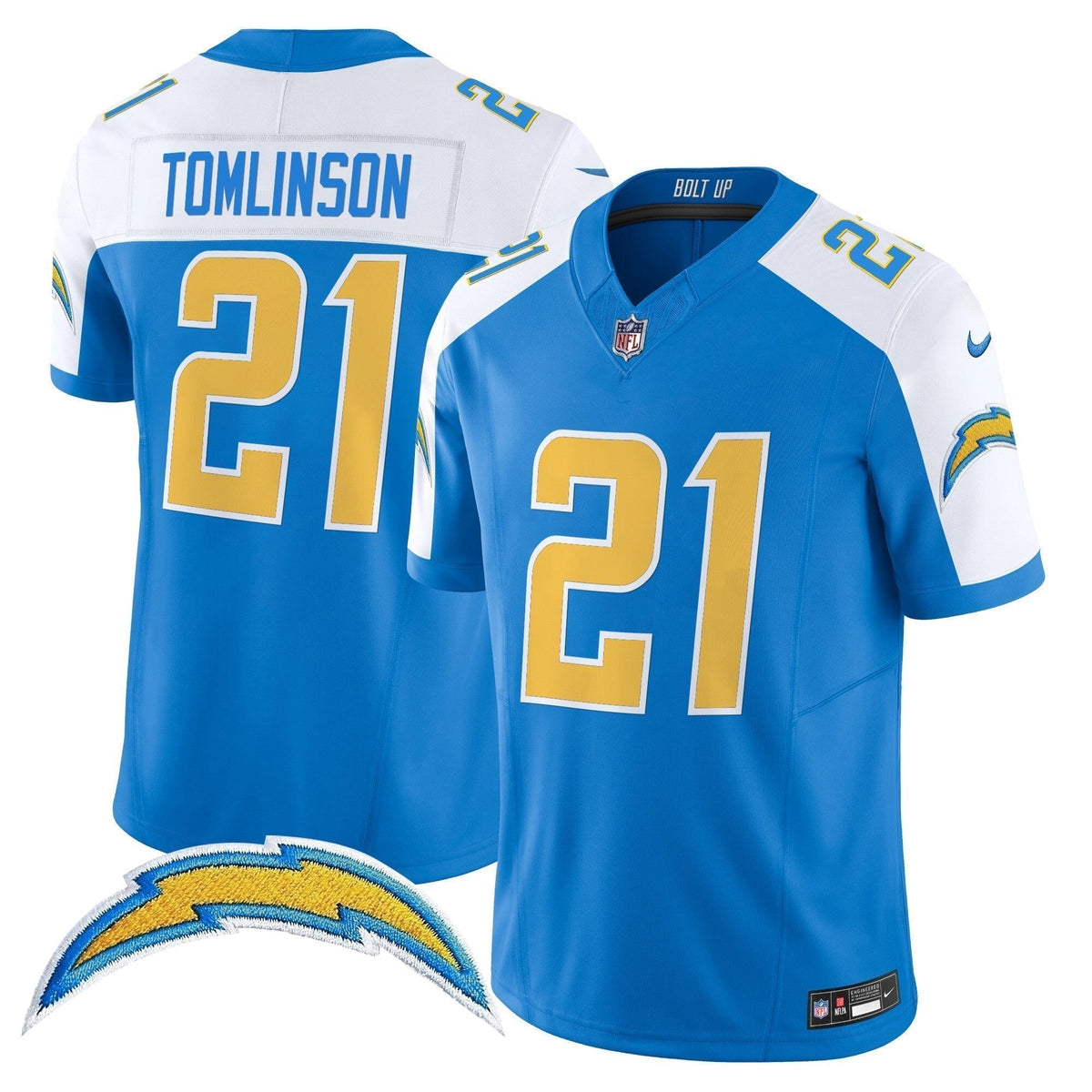 Men's Los Angeles Chargers 2025 Alternate Charger Power Vapor Limited Jersey - All Stitched