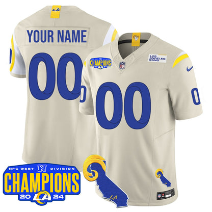 Custom Gender/Name LAR 2024 NFC West Division Champions Jersey - Stitched