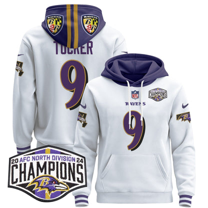 BAL 2024 AFC North Division Champions Patch Pullover Hoodie V2 - Stitched